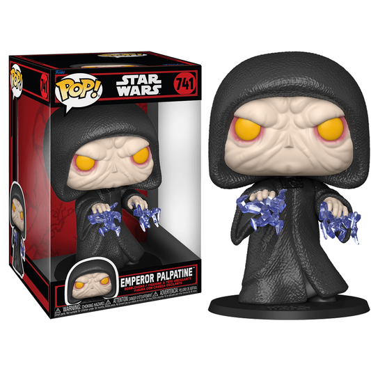 The 10 Star Wars: Darkside Funko Pop! Vinyl of Emperor Palpatine features him wielding Force lightning, draped in a dark robe. It comes in the original 741 box with striking character artwork.