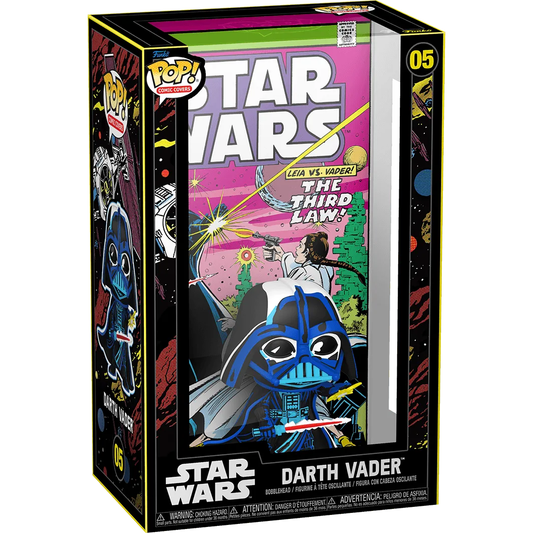 The Star Wars - Darth Vader (1977) Pop! Comic Cover is a must-have for any collection, featuring vibrant box art titled The Third Law! with Darth Vader wielding a lightsaber. Numbered 05, its a striking addition thats sure to enhance your display.